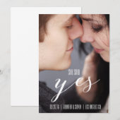 ZE HEEFT JA GEZEGD | MODERN FOTO OPSLAAN TROUWKAAR SAVE THE DATE (Voorkant / Achterkant)