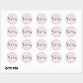 Ze Heeft Ja Gezegd Moderne Typografie Bewaar De Da Ronde Sticker (Vel)