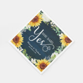 Ze Heeft Ja Gezegd Rustieke Zonnebloemen Verloving Servet (Hoek)