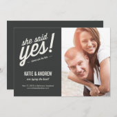 Ze Heeft Ja Gezegd! Save The Date Kaart (Voorkant / Achterkant)