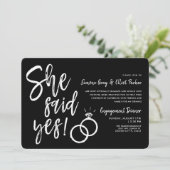 Ze Heeft Ja Gezegd | Uitnodiging voor het verlovin (Staand voorkant)