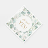 Ze Heeft Ja Handdoeken Eucalyptus Bruidsfeestje Servet (Hoek)