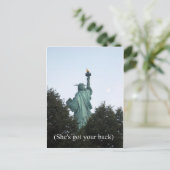 Ze heeft je rug! briefkaart (Staand voorkant)