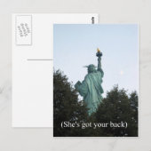 Ze heeft je rug! briefkaart (Voorkant / Achterkant)