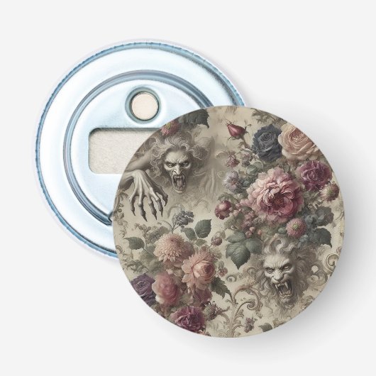 Ze heeft klauwen - Gothic Floral Vampire Button Flesopener (Voorkant)