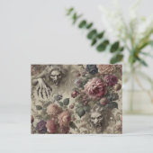 Ze heeft klauwen - gotisch Victoriaans Feestdagenkaart (Staand voorkant)