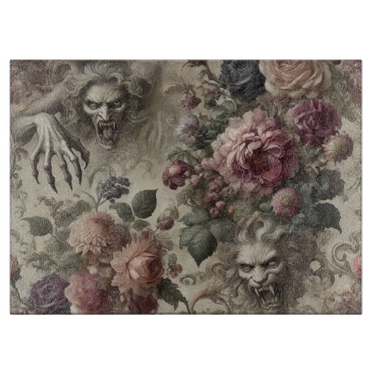 Ze heeft klauwen - gotisch Victoriaans Snijplank (Voorkant)