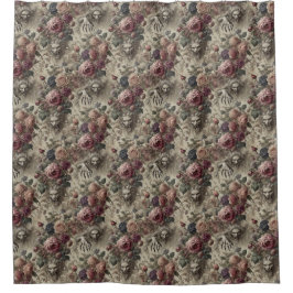 Ze heeft klauwen - gotische bloem grotesk douchegordijn