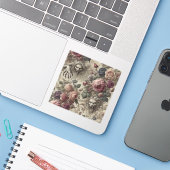 Ze heeft klauwen - gotische bloem sticker (Laptop met iPhone)