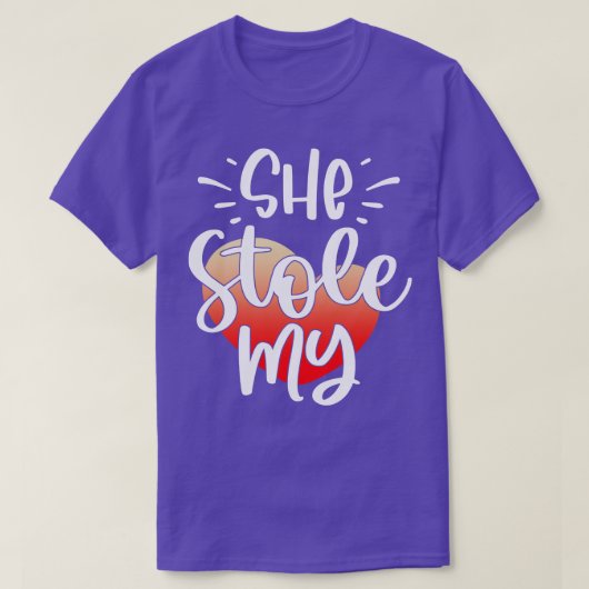 Ze heeft mijn hart gestolen t-shirt (Design voorkant)