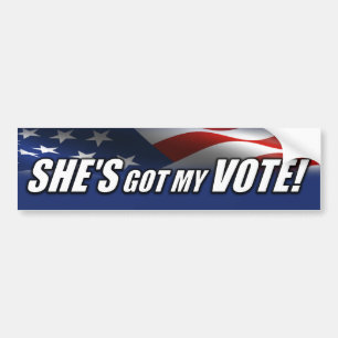 Ze heeft mijn stem! bumpersticker