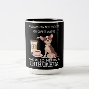 Ze heeft ook een Chihuahua koffie nodig Tweekleurige Koffiemok