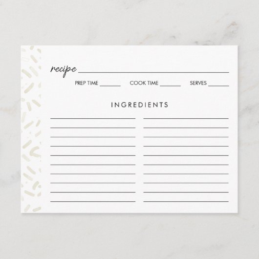 Ze heeft vanille bruids recept Kaart opgeraapt (Voorkant)