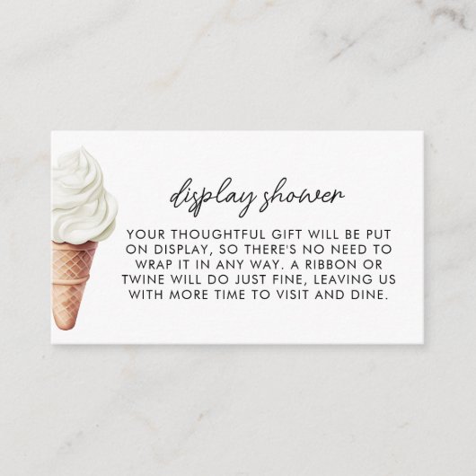 Ze heeft vanille display douche opgepakt informatiekaartje (Voorkant)