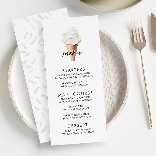 Ze heeft vanille-Vrijgezellenfeest opgeraapt Menu