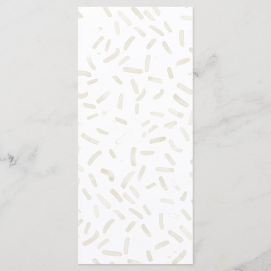 Ze heeft vanille-Vrijgezellenfeest opgeraapt Menu (Achterkant)