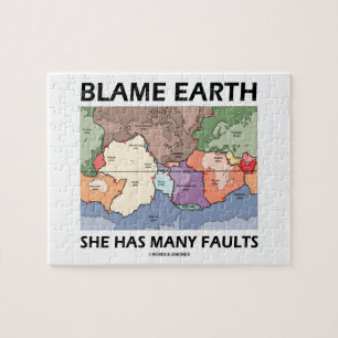 Ze heeft veel gebreken (Bord tektonica) Legpuzzel