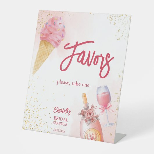 Ze heeft vrijgezellenfeest gunsten gekregen reclamebord met voetstuk (Voorkant)