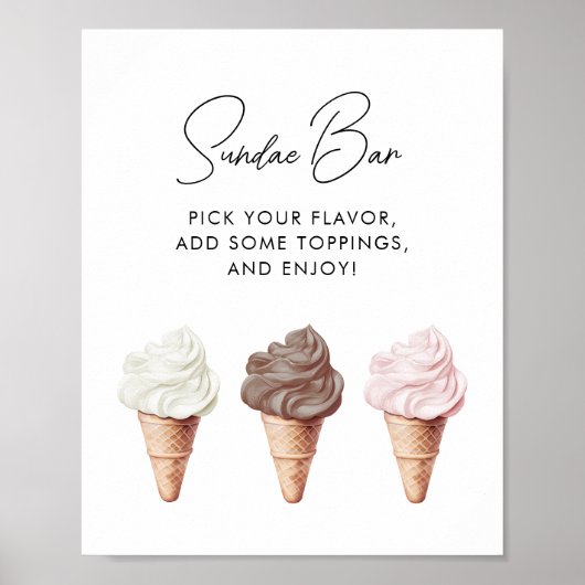 Ze heeft Vrijgezellenfeest Sundae Bar opgezocht Poster (Voorkant)