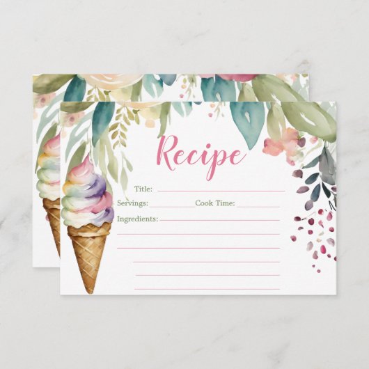 Ze heeft Vrijgezellenfeesten recept Kaart bedacht (Voorkant / Achterkant)