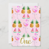 Ze heeft zo'n tropische flamingo voor de eerste ve kaart (Achterkant)