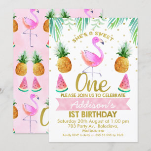 Ze heeft zo'n tropische flamingo voor de eerste ve kaart