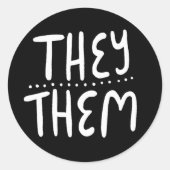 ZE/HEN ronounden BLack Handlettering Set van Ronde Sticker (Voorkant)