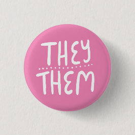 ZE/HEN ronounden roze handlettering minimumaantal Ronde Button 3,2 Cm