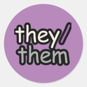 Ze / hen voornaamwoorden Sticker blad