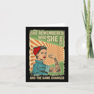 Ze herinnerde zich wie ze was en het spel verander kaart