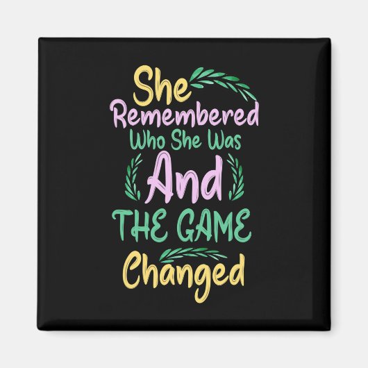 Ze herinnerde zich wie ze was en het spel verander magneet (Voorkant)