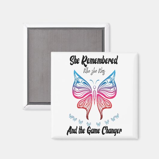 Ze herinnerde zich wie ze was en het spel verander magneet (Voorkant / Achterkant)