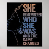 Ze herinnerde zich wie ze was en het spel verander poster (Voorkant)