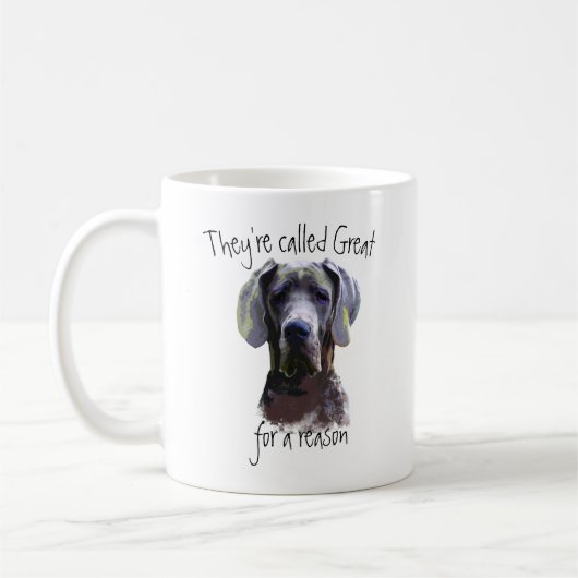 Ze heten het Great Dane Dog Pet Fun Quote Koffiemok (Links)