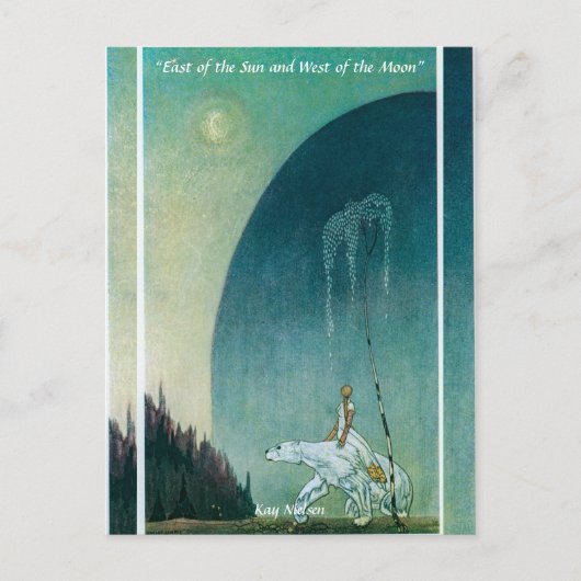 Ze hield de tong naar het Beer Kay Nielsen Briefkaart (Voorkant)