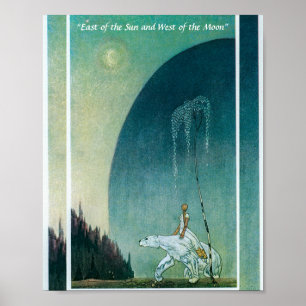 Ze hield de tong naar het Beer Kay Nielsen Poster