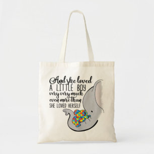 Ze hield erg veel van een kleine jongen. tote bag