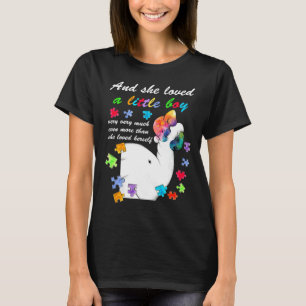 Ze hield van een beetje heel erg ellefant autisme t-shirt