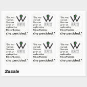 Ze hield voet bij stuk met de stickers (Vel)