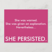 Ze hield vol. briefkaart (Voorkant)