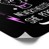 Ze hield vol dat feministische vrouwen gelijke kan poster (Hoek)