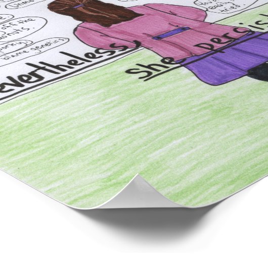 Ze hield vol (plus-grootte) poster (Hoek)