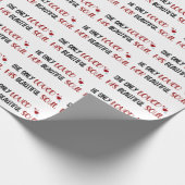 Ze/hij hield alleen van zijn/haar mooie sol White Cadeaupapier (Hoek)