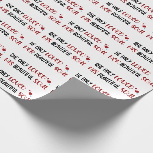 Ze/hij hield alleen van zijn/haar mooie sol White Cadeaupapier (Hoek)