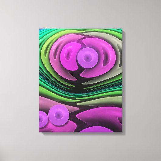 Ze houden elkaar vast, abstracte fractal wallart canvas afdruk (Voorkant)