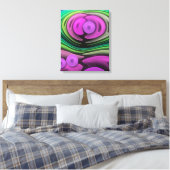 Ze houden elkaar vast, abstracte fractal wallart canvas afdruk (Insitu (Slaapkamer))