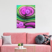 Ze houden elkaar vast, abstracte fractal wallart canvas afdruk (Insitu (Woonkamer))