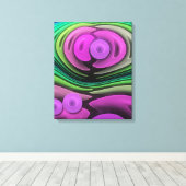 Ze houden elkaar vast, abstracte fractal wallart canvas afdruk (Insitu (Houten vloer))