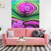Ze houden elkaar vast, abstracte fractal wallart canvas afdruk (Insitu (Woonkamer))