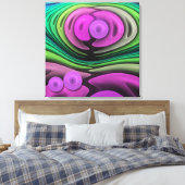 Ze houden elkaar vast, abstracte fractal wallart canvas afdruk (Insitu (Slaapkamer))